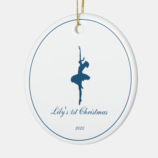 Elegant My First Christmas Personalized ornament (Links)