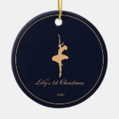 Elegant My First Christmas Personalized ornament (Voorkant)