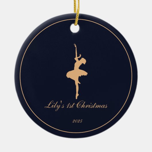 Elegant My First Christmas Personalized ornament (Voorkant)