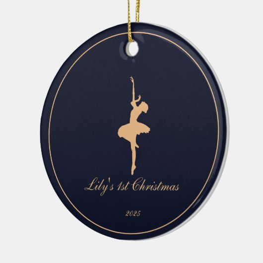 Elegant My First Christmas Personalized ornament (Links)