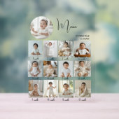 Elegant My First Year Collage Custom Photo Acryl Bord (Neutraal)