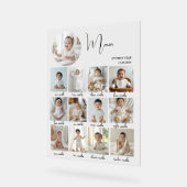 Elegant My First Year Collage Custom Photo Acryl Bord (Hoek)