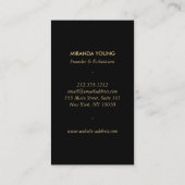 Elegant Mystic Bloemen Patroon Groen Visitekaartje (Achterkant)