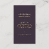 Elegant Mystiek Bloemen Patroon Bourgondië Visitekaartje (Achterkant)