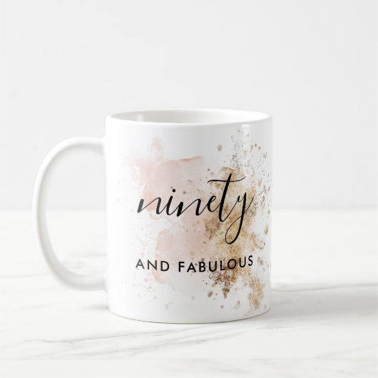 Elegant N90 en smakelijke 90e verjaardag Mok Gift (Links)