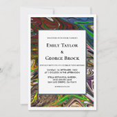 Elegant naadloos Abstract kleurrijk modern huwelij Kaart (Voorkant)