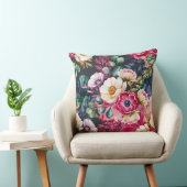 Elegant Naadloos Bloemmotief Kussen (Stoel)