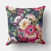 Elegant Naadloos Bloemmotief Kussen (Achterkant)