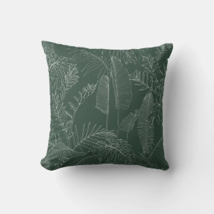 Elegant naadloos patroon met groene handgetrokken kussen