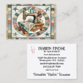 Elegant naaien en quilt visitekaartje (Voorkant / Achterkant)