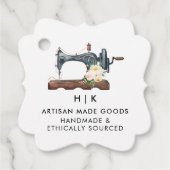 Elegant naaimachine | Label hangen (Voorkant)