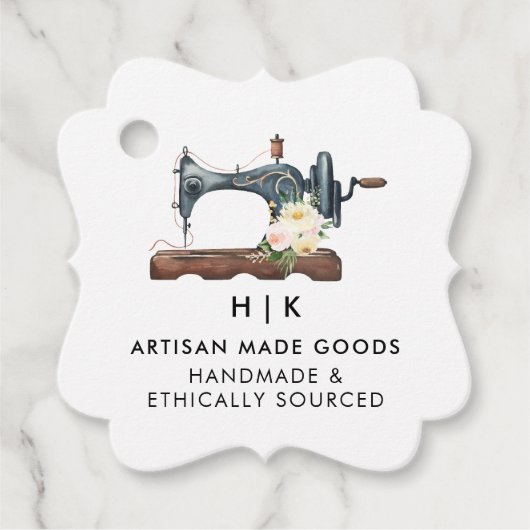 Elegant naaimachine | Label hangen (Voorkant)