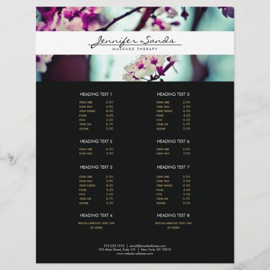 ELEGANT NAAM CHERRY BLOSSOMS Flyer (Voorkant)