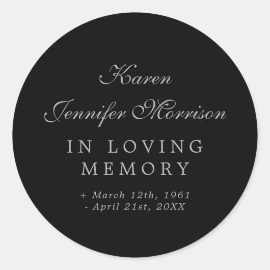 Elegant naam in Script Black bij het houden van ge Ronde Sticker (Voorkant)