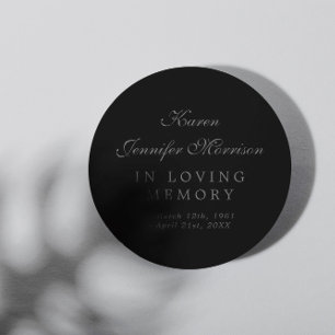 Elegant naam in Script Black bij het houden van ge Ronde Sticker