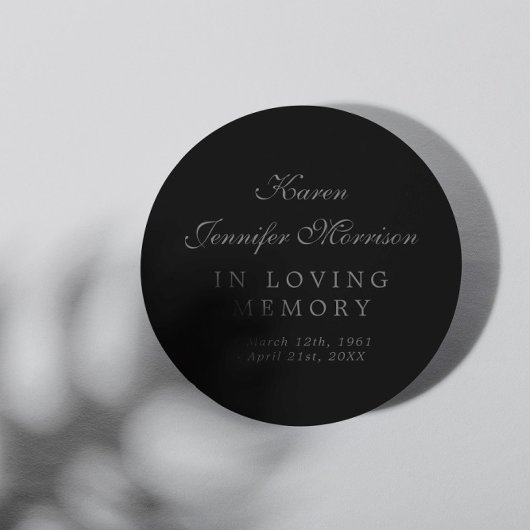 Elegant naam in Script Black bij het houden van ge Ronde Sticker