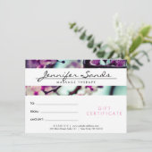 ELEGANT NAAM met KERSENBLOESEM Cadeaubon (Staand voorkant)