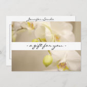 ELEGANT NAAM met ORCHIDS-cadeaubon (Voorkant / Achterkant)