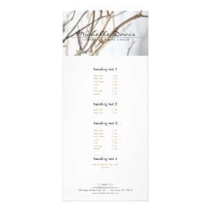 ELEGANT NAAM MET TREE BRANCHES-rackkaart Reclamekaart
