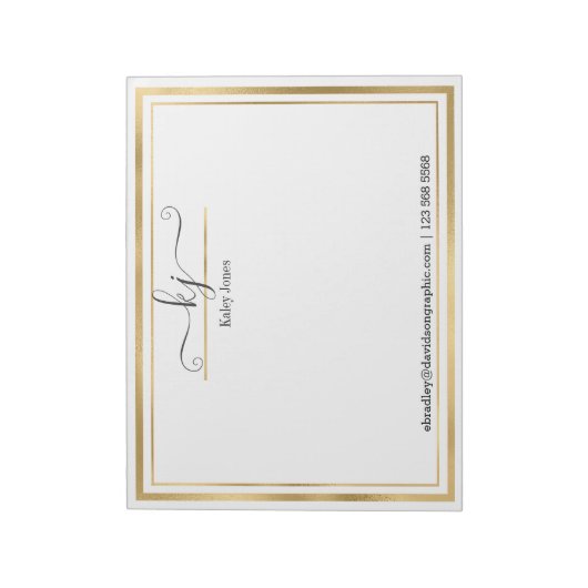 Elegant naam | Van het bureau van het Notitieblok (Linkerzijde)