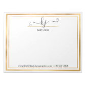 Elegant naam | Van het bureau van het Notitieblok (Voorkant)