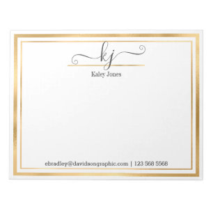 Elegant naam   Van het bureau van het Notitieblok