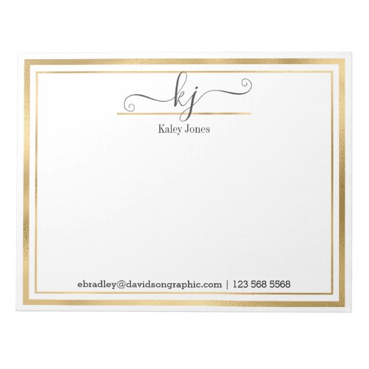 Elegant naam | Van het bureau van het Notitieblok (Voorkant)