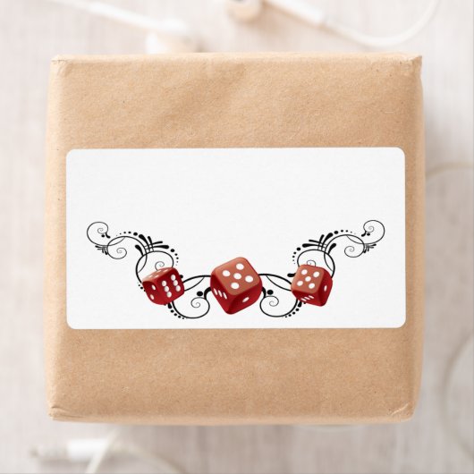 Elegant naamplaatje met dobbelstenen etiket (Insitu)