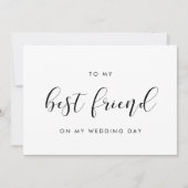 Elegant naar mijn beste vriend op mijn trouwdag ka kaart (Voorkant)