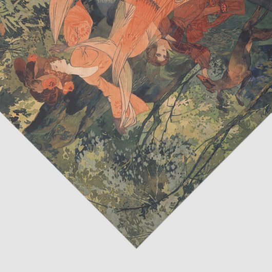 Elegant nabij een lente, ontkoppeld tissuepapier (Detail)