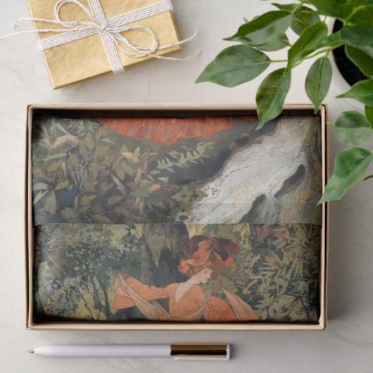 Elegant nabij een lente, ontkoppeld tissuepapier (Geschenk)