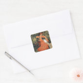 Elegant nabij een lente, vierkante sticker (Envelop)