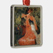 Elegant nabij een lente, vrolijk kerstfeest metalen ornament (Rechts)