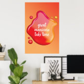 Elegant Nail Art - Take Time Manicure Poster (Thuiskantoor)