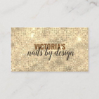 Elegant Nail Tech Diamond Glitter Visitekaartje