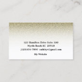 Elegant Nail Tech Gold Glitter Visitekaartje (Achterkant)
