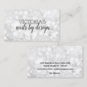 Elegant Nail Tech Marble Glitter Visitekaartje (Voorkant / Achterkant)