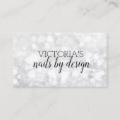 Elegant Nail Tech Marble Glitter Visitekaartje (Voorkant)