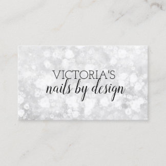 Elegant Nail Tech Marble Glitter Visitekaartje