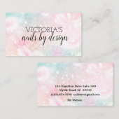 Elegant Nail Tech Pastels Glitter Visitekaartje (Voorkant / Achterkant)