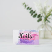 Elegant Nail-technicus Aanbevelingskaartje (Staand voorkant)