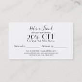 Elegant Nail-technicus Aanbevelingskaartje (Achterkant)