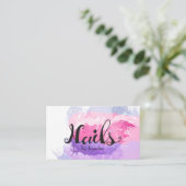 Elegant Nail-technicus Visitekaartje (Staand voorkant)