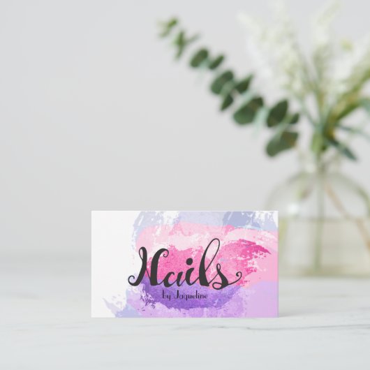 Elegant Nail-technicus Visitekaartje (Staand voorkant)