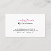 Elegant Nail-technicus Visitekaartje (Achterkant)