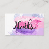 Elegant Nail-technicus Visitekaartje (Voorkant)