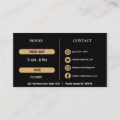 Elegant Nail Zwart Goud Visitekaartje (Achterkant)