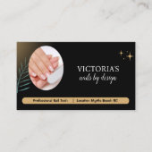 Elegant Nail Zwart Goud Visitekaartje (Voorkant)