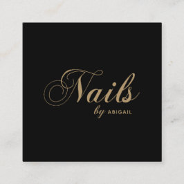 Elegant nails door "name" QR-code Social Media Bla Vierkante Visitekaartje
