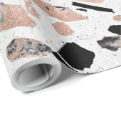 Elegant nam gouden vintage marmeren abstract cadeaupapier (Rol Hoek)